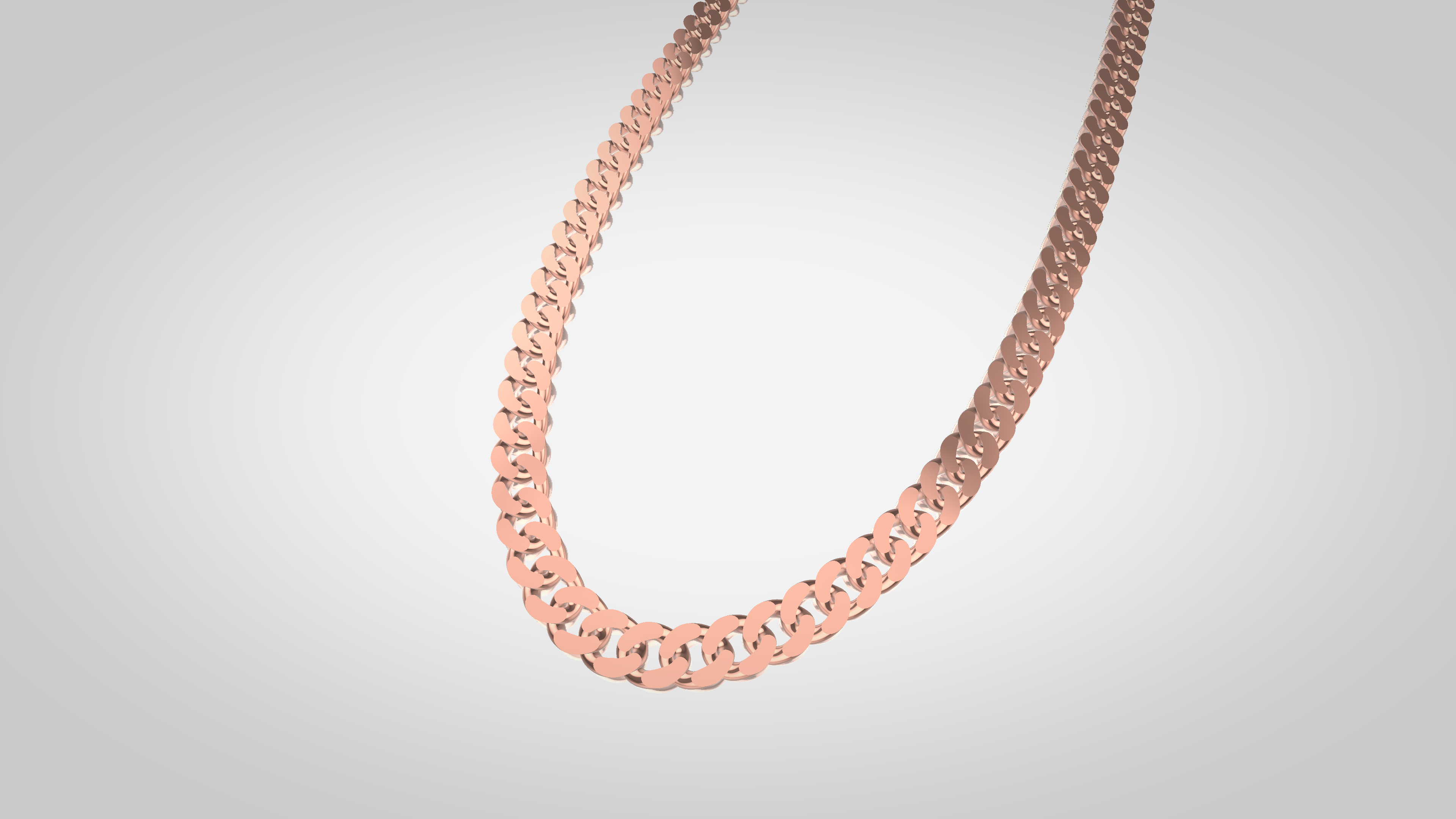 Curb Chain Necklace — Rose gold